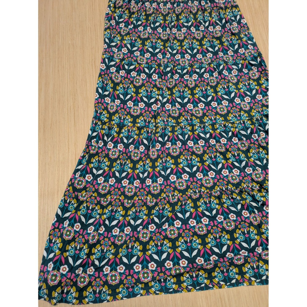 Boden Women Floral Tiered Maxi Dress Navy Pink Sleeveless Jersey US 12R J0538 - Picture 2 of 7